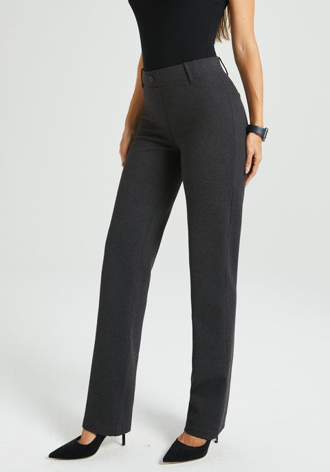 Classic Dress Pant Yoga Pant | Straight (Charcoal)