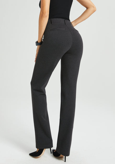 Classic Dress Pant Yoga Pant | Straight (Charcoal)