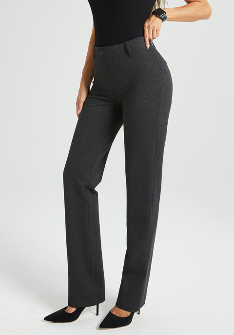 Classic Dress Pant Yoga Pant | Straight (Charcoal)