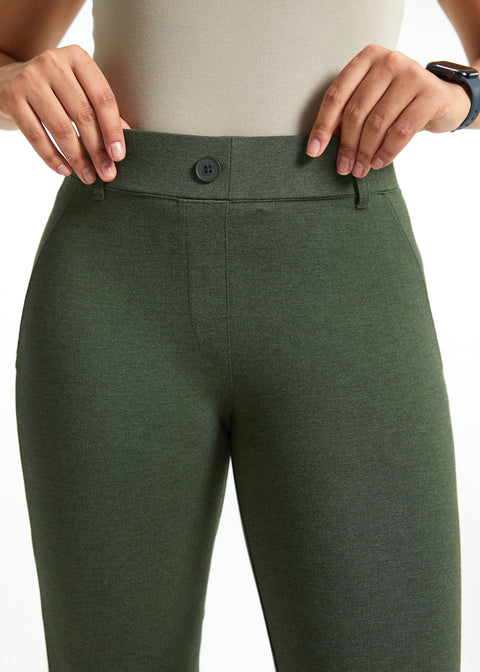 PRESALE ⏰ Classic DPYP™ Dress Pant Yoga Pants | Straight (Heather Olive)