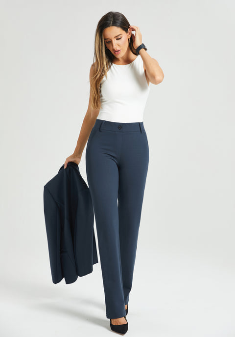 ⏰ PRESALE | Classic Dress Pant Yoga Pant | Straight (Navy)