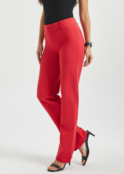 Classic DPYP Dress Pant Yoga Pant | Straight (Red) Classic DPYP Dress Pant Yoga Pant | Straight (Red)