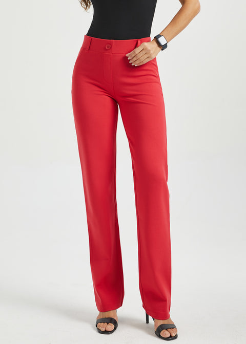 Classic DPYP™ Dress Pant Yoga Pant | Straight (Red)