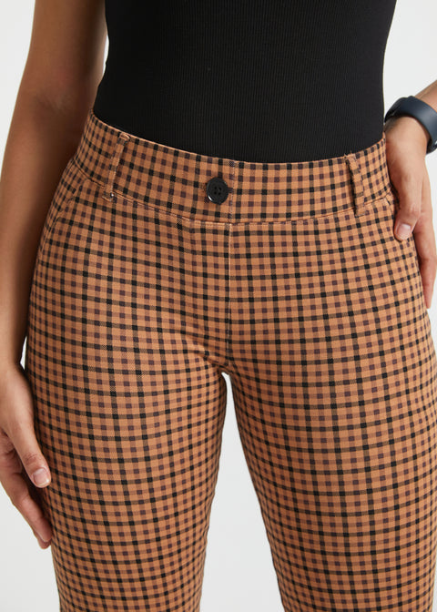 PRESALE ⏰ 7-Pocket DPYP™ Dress Pant Yoga Pants | Straight (Camel Mini Houndstooth)