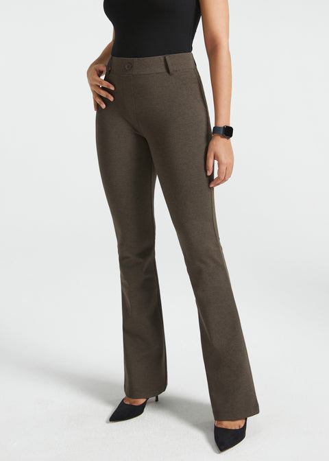 PRESALE ⏰ Classic DPYP™ Dress Pant Yoga Pants | Bootcut (Heather Brown)