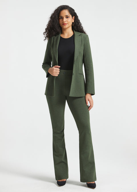 PRESALE ⏰ Classic DPYP™ Dress Pant Yoga Pants | Bootcut (Heather Olive)