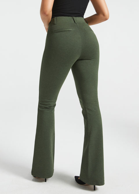 PRESALE ⏰ Classic DPYP™ Dress Pant Yoga Pants | Bootcut (Heather Olive)
