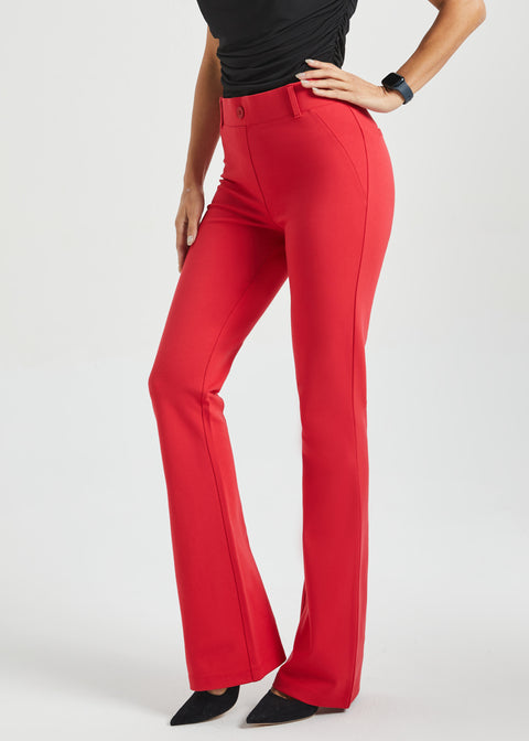 Classic DPYP Dress Pant Yoga Pant | Bootcut (Red) - Red / L / Regular (33 Inches) Classic DPYP Dress Pant Yoga Pant | Bootcut (Red) - Red / L / Regular (33 Inches)