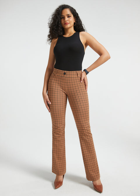 PRESALE ⏰ Classic DPYP™ Dress Pant Yoga Pant | Bootcut (Camel Mini Houndstooth)
