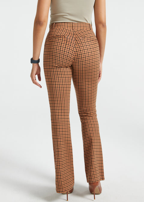 PRESALE ⏰ Classic DPYP™ Dress Pant Yoga Pant | Bootcut (Camel Mini Houndstooth)