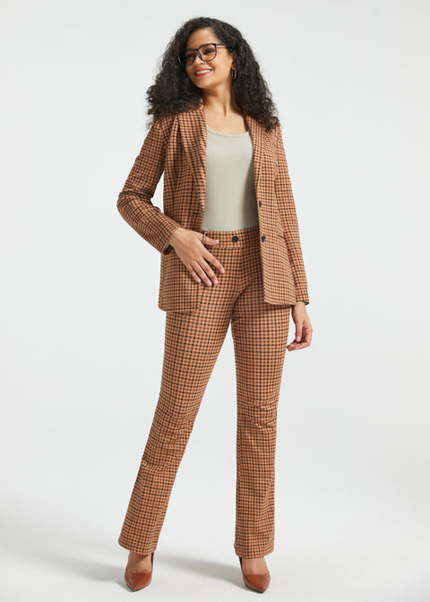 PRESALE ⏰ Classic DPYP™ Dress Pant Yoga Pant | Bootcut (Camel Mini Houndstooth)