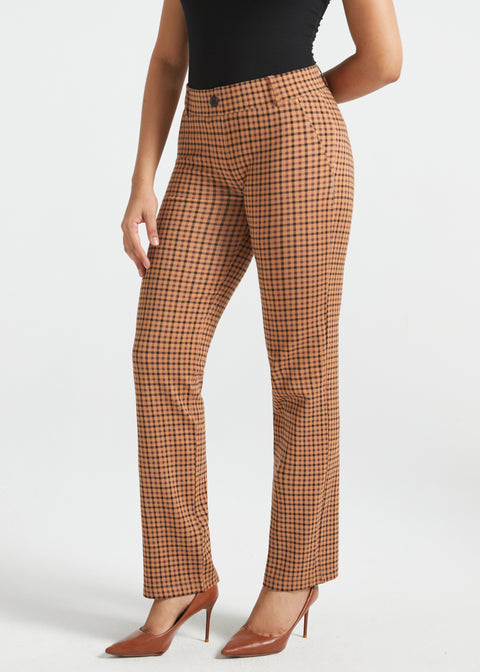 PRESALE ⏰ Classic DPYP™ Dress Pant Yoga Pant | Bootcut (Camel Mini Houndstooth)