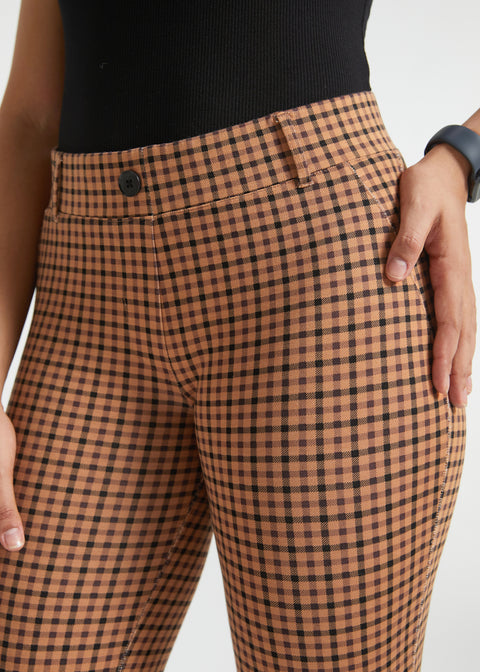 PRESALE ⏰ Classic DPYP™ Dress Pant Yoga Pant | Bootcut (Camel Mini Houndstooth)