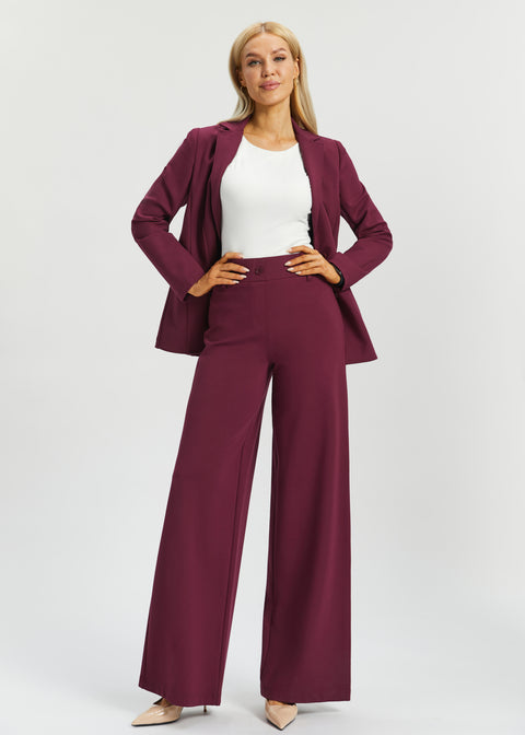 PRESALE ⏰ Classic Blazer | Stretch Ponte (Burgundy)