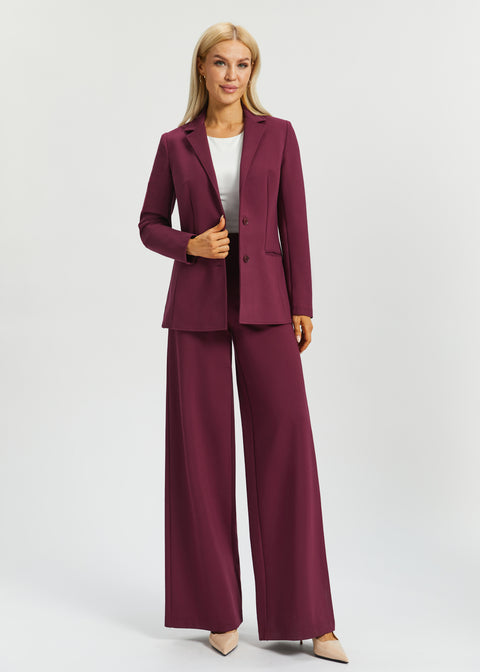 PRESALE ⏰ Classic Blazer | Stretch Ponte (Burgundy)