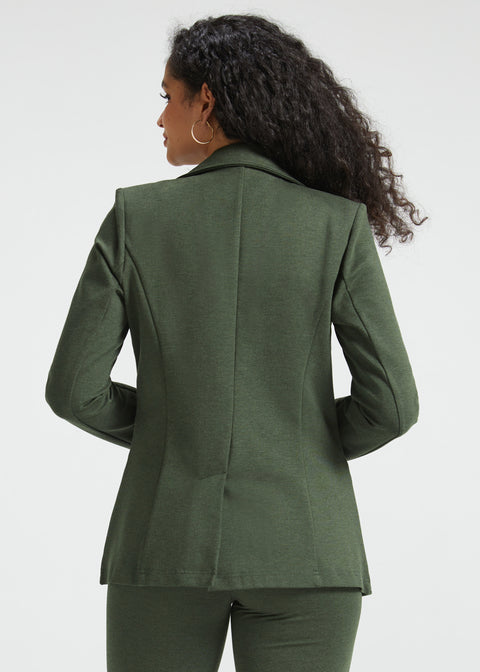 PRESALE ⏰ Classic Blazer | Stretch Ponte (Heather Olive)