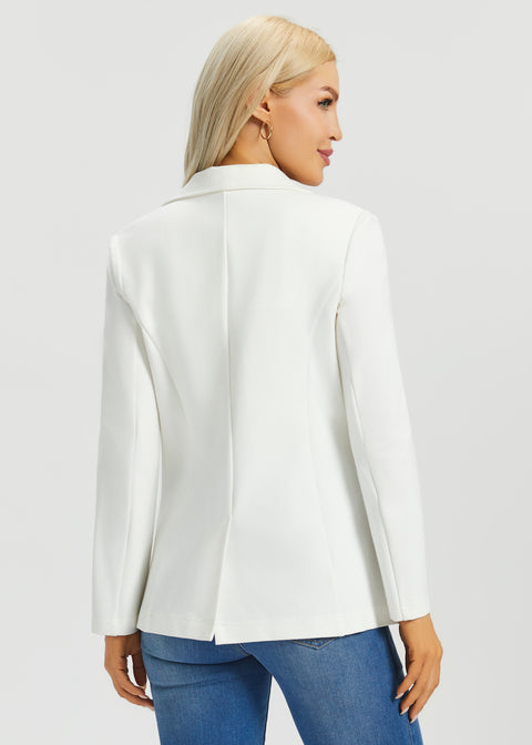 Classic Blazer | Stretch Ponte (Star White)