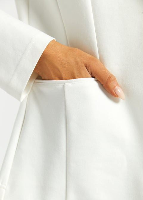 Classic Blazer | Stretch Ponte (Star White)