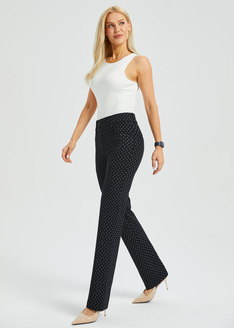 PRESALE ⏰ 7-Pocket DPYP™ Dress Pant Yoga Pant | Straight (Black White Star)