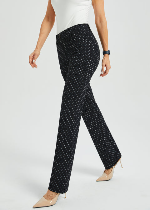 PRESALE ⏰ 7-Pocket DPYP™ Dress Pant Yoga Pant | Straight (Black White Star)