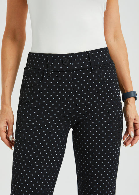 PRESALE ⏰ 7-Pocket DPYP™ Dress Pant Yoga Pant | Straight (Black White Star)