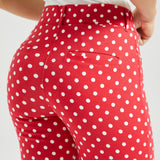 7-Pocket DPYP™ Dress Pant Yoga Pant | Straight (Red White Dot)