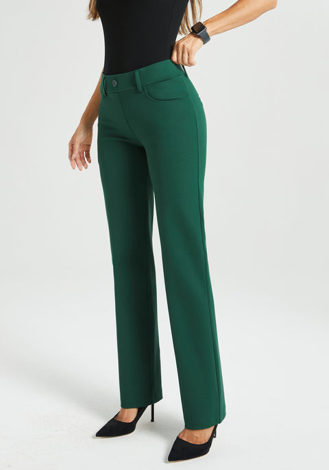 ⏰ PRESALE | 7-Pocket Dress Pant Yoga Pant | Straight (Dark Green)