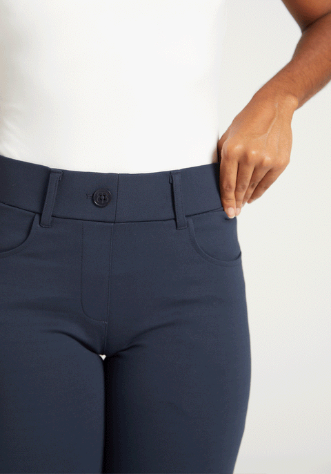 7-Pocket Dress Pant Yoga Pant | Straight (Navy)