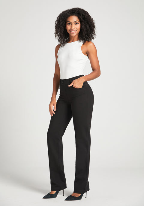 ⏰ PRESALE | 7-Pocket Dress Pant Yoga Pant | Straight (Black)