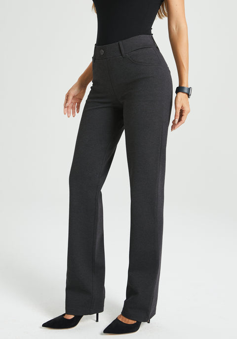 7-Pocket Dress Pant Yoga Pant | Straight (Charcoal)