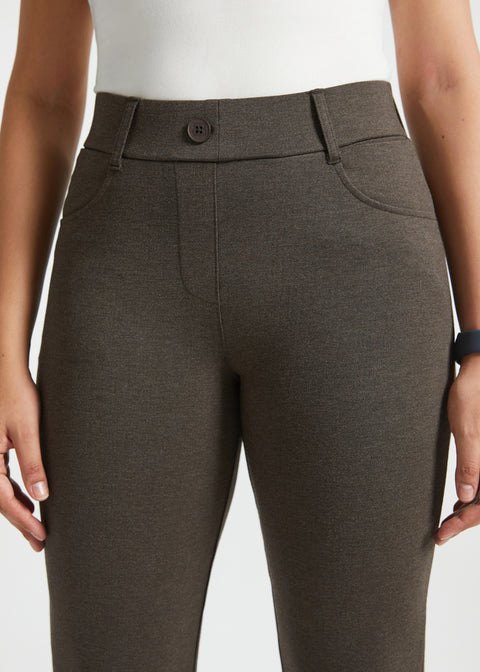 PRESALE ⏰ 7-Pocket DPYP™ Dress Pant Yoga Pants | Straight (Heather Brown)