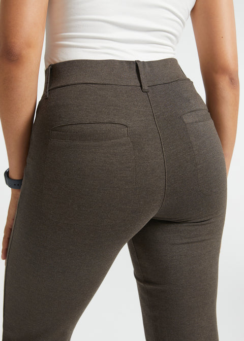 PRESALE ⏰ 7-Pocket DPYP™ Dress Pant Yoga Pants | Straight (Heather Brown)