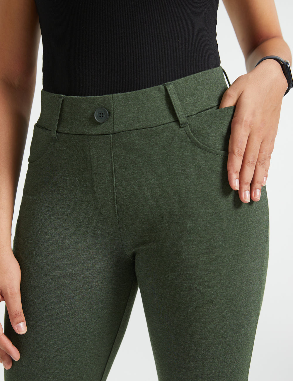 PRESALE ⏰ 7-Pocket DPYP™ Dress Pant Yoga Pants | Straight (Heather Olive)