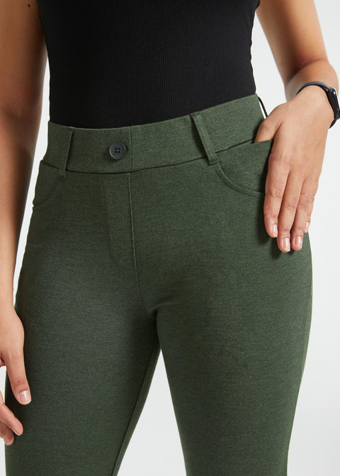 PRESALE ⏰ 7-Pocket DPYP™ Dress Pant Yoga Pants | Straight (Heather Olive)