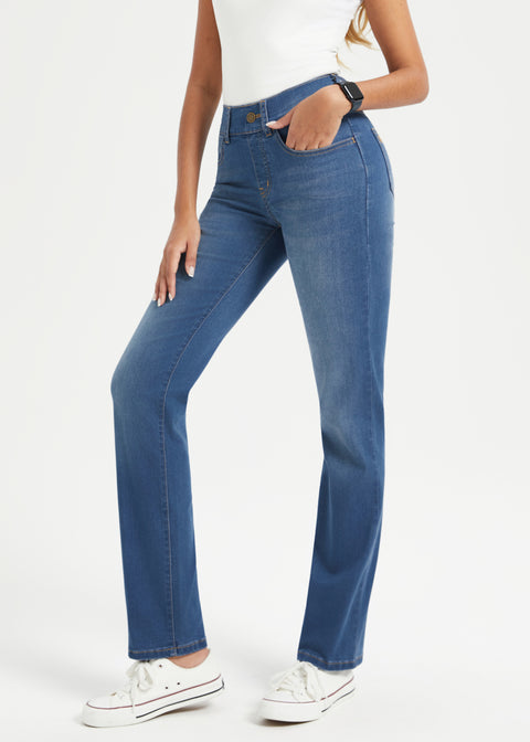 Signature Mid-Rise Denim | Straight (Alamo Wash)