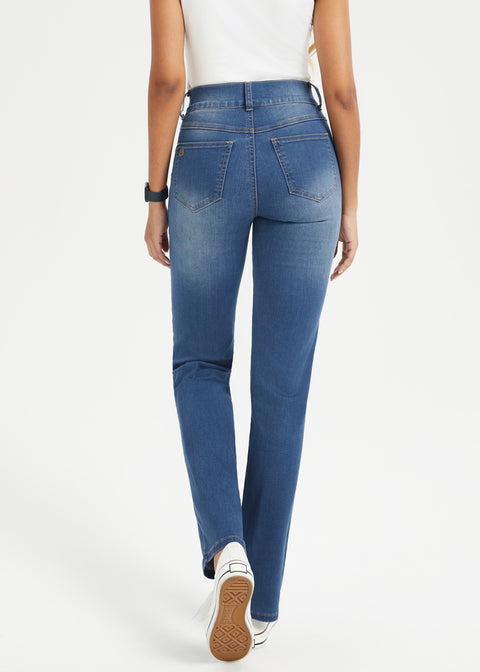 Signature Mid-Rise Denim | Straight (Alamo Wash)