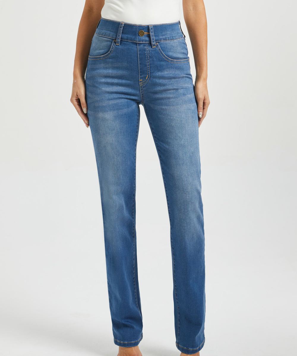 Signature Mid-Rise Denim | Straight (Alamo Wash)