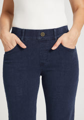 Straight-Leg | 4-Pocket Betabrand Yoga Denim (Dark Indigo)
