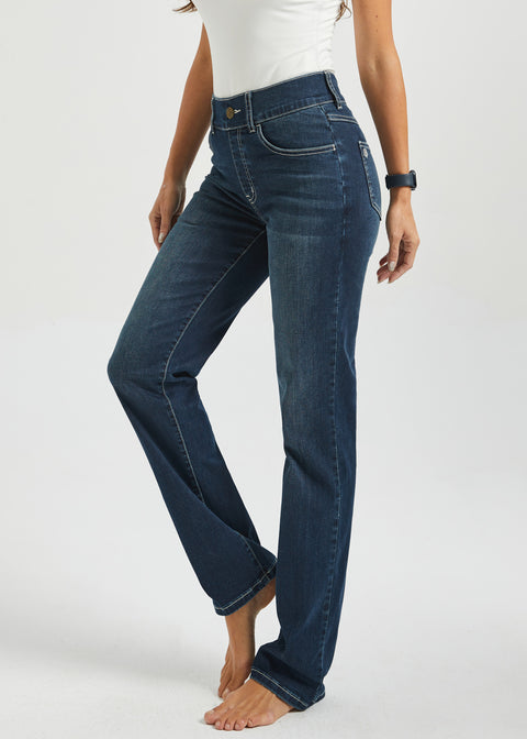 Signature Mid-Rise Denim | Straight (Roma Wash)