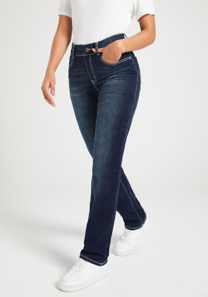 Signature Mid Rise Denim Straight Roma Wash Betabrand