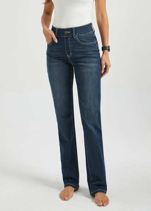 Signature Mid-Rise Denim | Straight (Roma Wash)