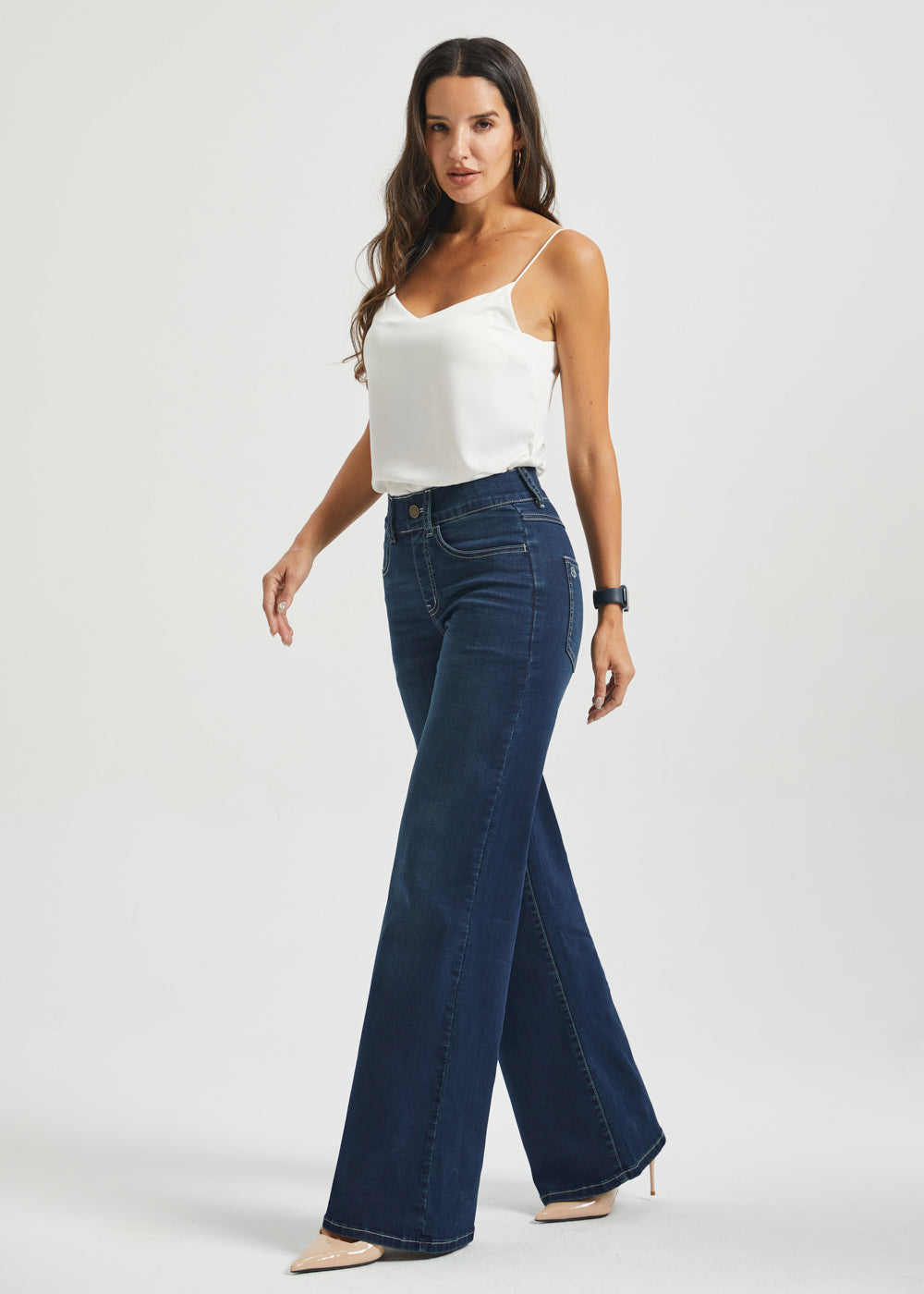 メンズ Beta post WASHED AGING DENIM PANTS