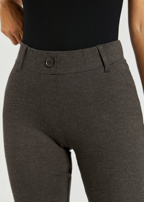 PRESALE ⏰ Two-Pocket DPYP™ Dress Pant Yoga Pants | Straight (Heather Brown)