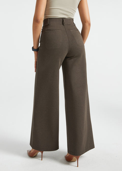 PRESALE ⏰ Two-Pocket DPYP™ Dress Pant Yoga Pants | Wide (Heather Brown)
