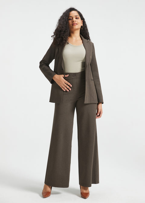 PRESALE ⏰ Two-Pocket DPYP™ Dress Pant Yoga Pants | Wide (Heather Brown)