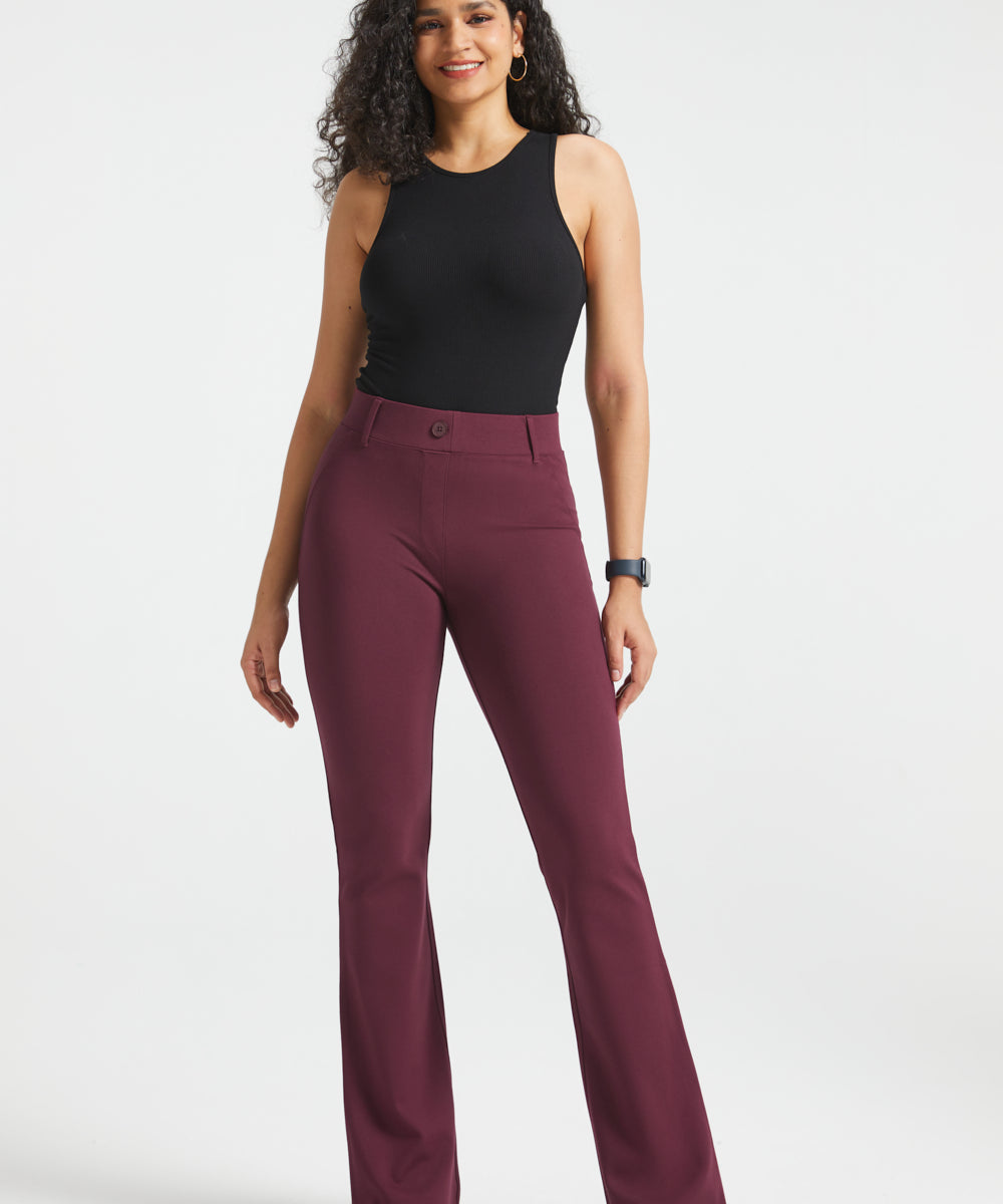 PRESALE ⏰ Two-Pocket DPYP™ Dress Pant Yoga Pant | Bootcut (Burgundy)