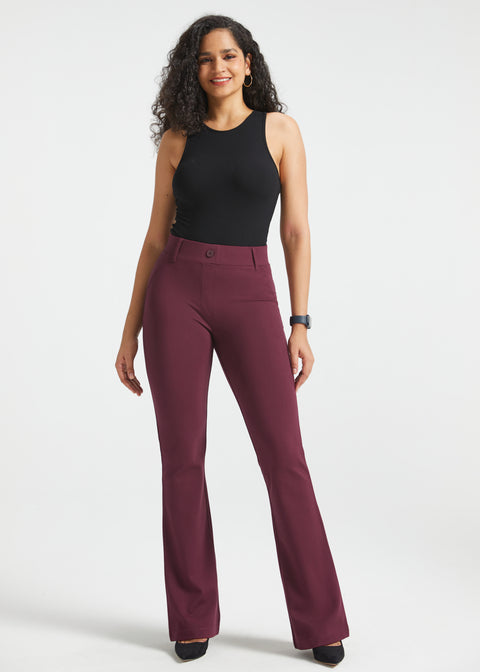 PRESALE ⏰ Two-Pocket DPYP™ Dress Pant Yoga Pant | Bootcut (Burgundy)