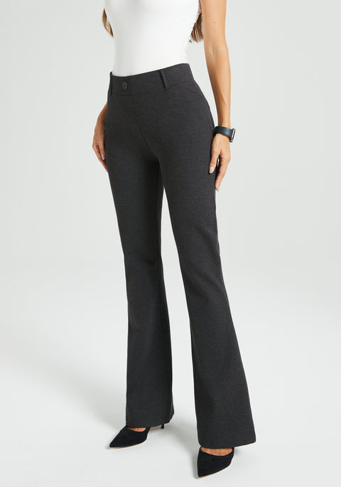 Two-Pocket Dress Pant Yoga Pant | Bootcut (Charcoal)