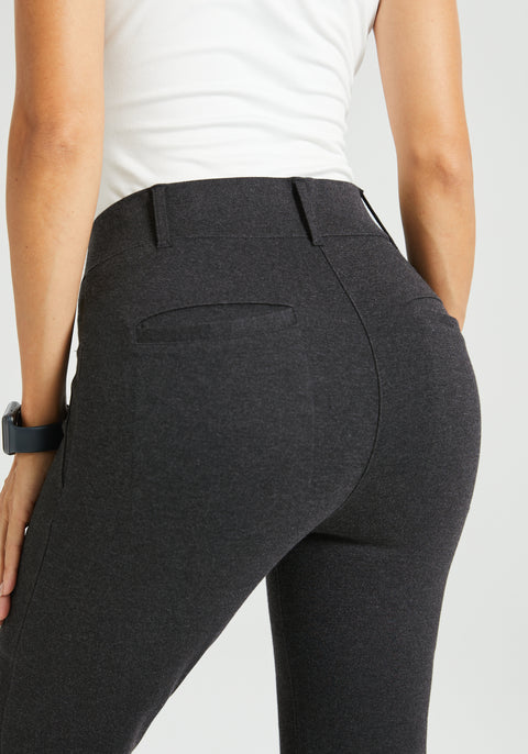 Two-Pocket Dress Pant Yoga Pant | Bootcut (Charcoal)