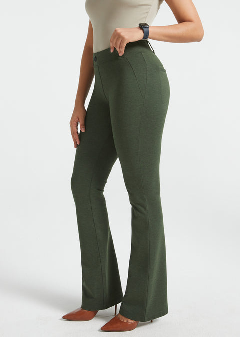 PRESALE ⏰ Two-Pocket DPYP™ Dress Pant Yoga Pants | Bootcut (Heather Olive)